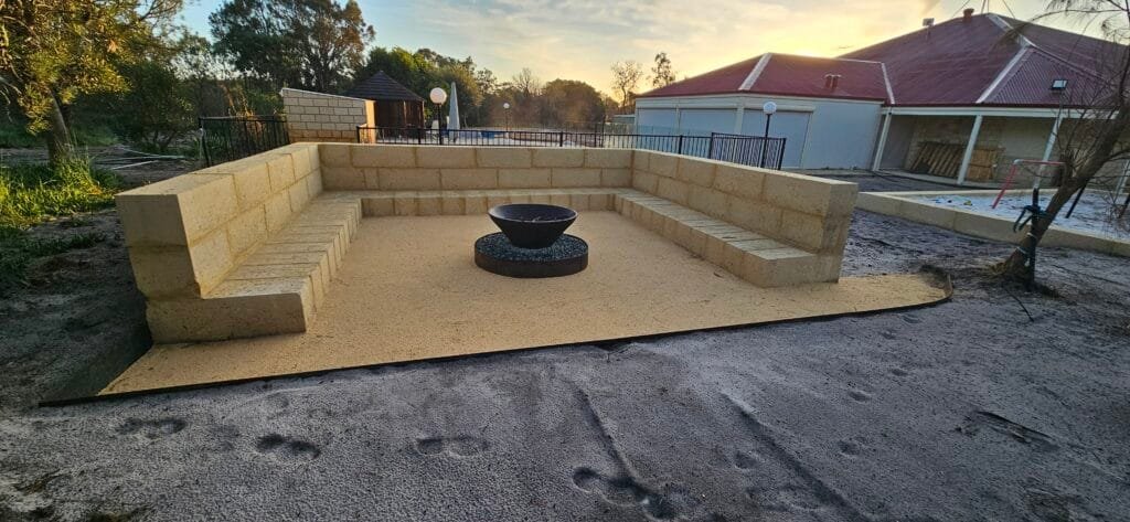 Wellard Firepit, Busy Digger Fire Pit, Wellard Hardscaping, Wellard Landscaping